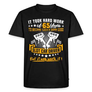 Slot Car Racing 65e anniversaire 65 ans Slot Race - T-shirt Premium bio Homme - noir - Devant - Nico (187cm)