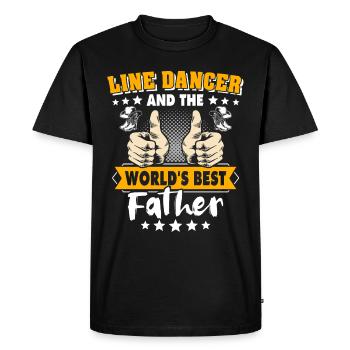 Danse en ligne Papa Danse en ligne Père - T-shirt Premium bio Homme - noir - Devant - Nico (187cm)