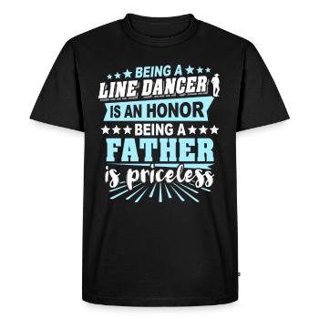 Danse en ligne Papa Danse en ligne Père - T-shirt Premium bio Homme - noir - Devant - Nico (187cm)
