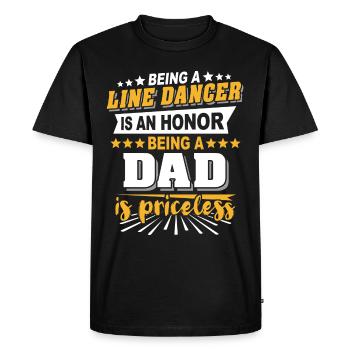 Danse en ligne Papa Danse en ligne Père - T-shirt Premium bio Homme - noir - Devant - Nico (187cm)