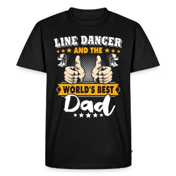 Danse en ligne Papa Danse en ligne Père - T-shirt Premium bio Homme - noir - Devant - Nico (187cm)