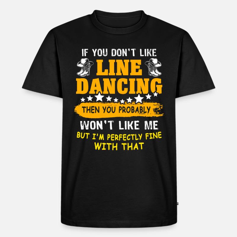Line Dancer Line Dancing - Männer Premium Bio T-Shirt - Schwarz
