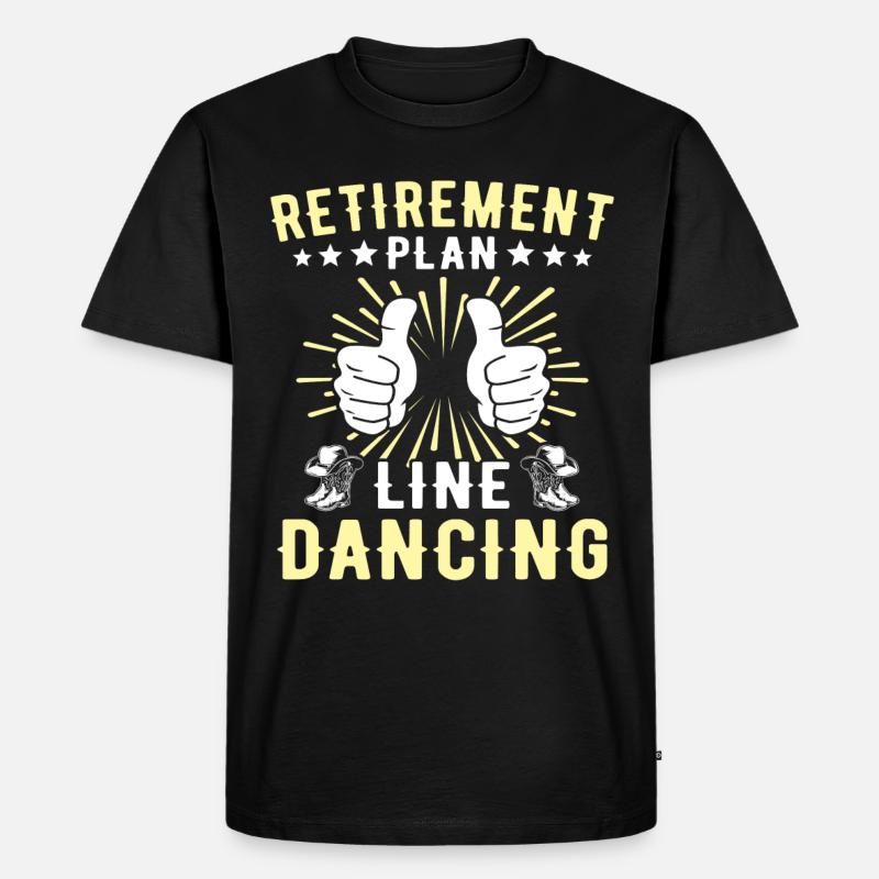 Line Dancer Line Dancing - Männer Premium Bio T-Shirt - Schwarz