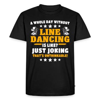 Line Dancer Line Dancing - Men's Premium Organic T-Shirt - black - Front - Nico (187cm)
