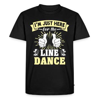 Line Dancer Line Dancing - Men's Premium Organic T-Shirt - black - Front - Nico (187cm)