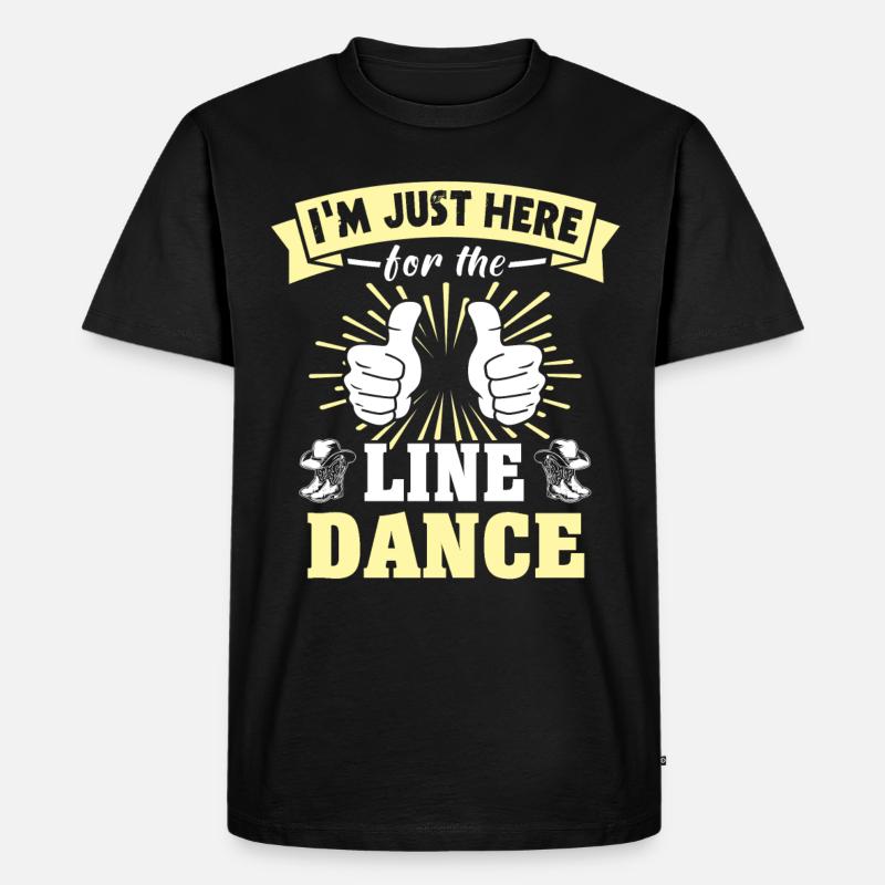 Line Dancer Line Dancing - Männer Premium Bio T-Shirt - Schwarz