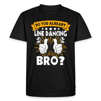 Line Dancer Line Dancing - Men's Premium Organic T-Shirt - black - Front - Nico (187cm)