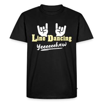 Danse en ligne Danse en ligne - T-shirt Premium bio Homme - noir - Devant - Nico (187cm)