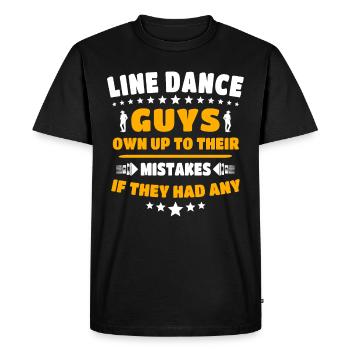 Danse en ligne Danse en ligne - T-shirt Premium bio Homme - noir - Devant - Nico (187cm)
