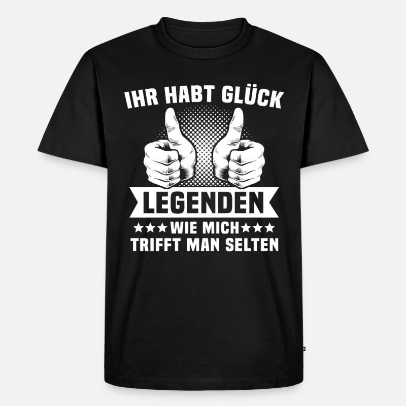 Legende Legenden - Männer Premium Bio T-Shirt - Schwarz