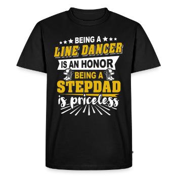 Danse en ligne Beaux-pères en ligne Danse en ligne Beau-père - T-shirt Premium bio Homme - noir - Devant - Nico (187cm)