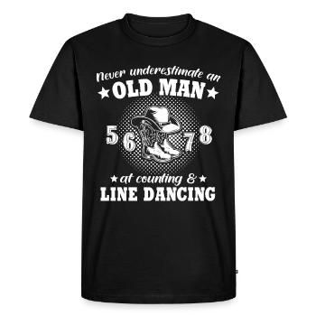 Danse en ligne Homme Danse en ligne Hommes - T-shirt Premium bio Homme - noir - Devant - Nico (187cm)