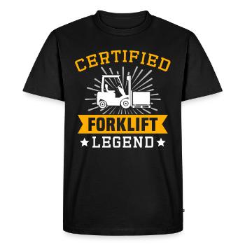 Forklift Driver Forklift Warehouse Forklift - Men's Premium Organic T-Shirt - black - Front - Nico (187cm)