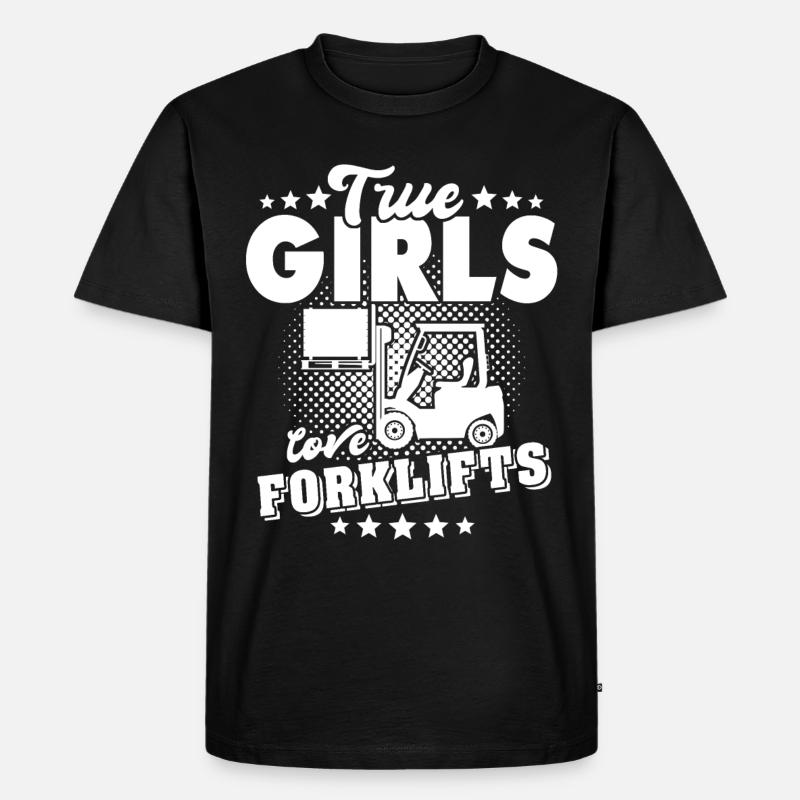 Staplerfahrerin Gabelstapler Stapler - Männer Premium Bio T-Shirt - Schwarz