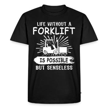 Forklift Driver Forklift Warehouse Forklift - Men's Premium Organic T-Shirt - black - Front - Nico (187cm)