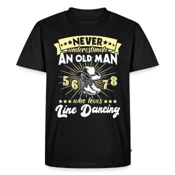 Homme de danse en ligne sous-estimé - T-shirt Premium bio Homme - noir - Devant - Nico (187cm)