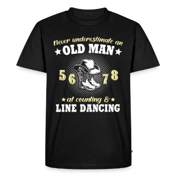 Homme de danse en ligne sous-estimé - T-shirt Premium bio Homme - noir - Devant - Nico (187cm)