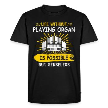 Orgues Organistes - T-shirt Premium bio Homme - noir - Devant - Nico (187cm)