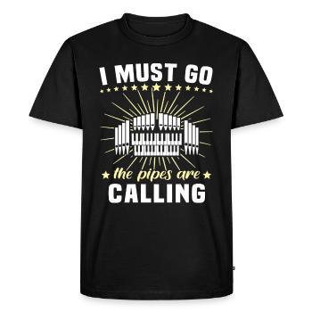 Church organist Organist Organist - Men's Premium Organic T-Shirt - black - Front - Nico (187cm)