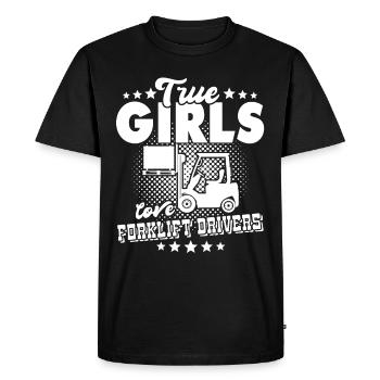 Forklift driver Forklift - Men's Premium Organic T-Shirt - black - Front - Nico (187cm)