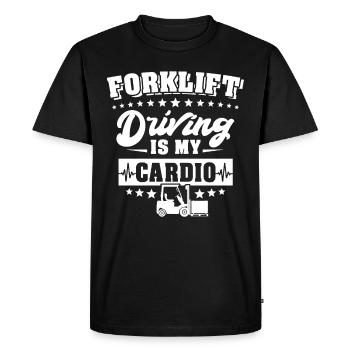 Forklift driver Forklift - Men's Premium Organic T-Shirt - black - Front - Nico (187cm)