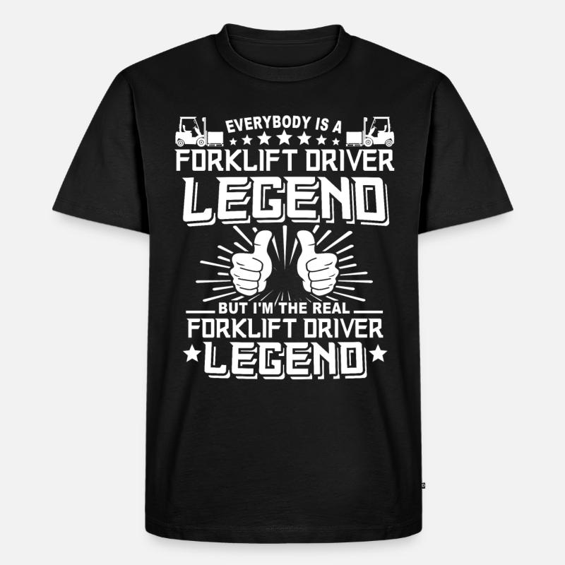 Gabelstapler Staplerfahrer - Männer Premium Bio T-Shirt - Schwarz