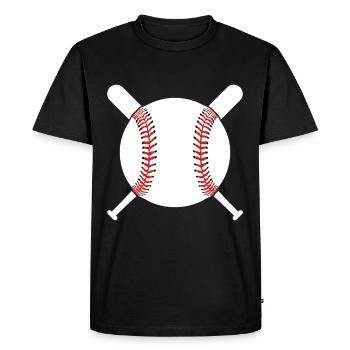 JOUEURS DE BASEBALL - T-shirt Premium bio Homme - noir - Devant - Nico (187cm)