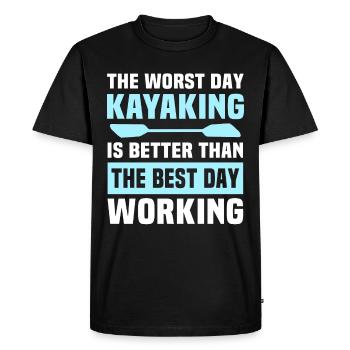 Kayaking Kayaker Kayak - Men's Premium Organic T-Shirt - black - Front - Nico (187cm)