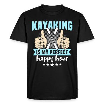 Kayaking Kayaker Kayak - Men's Premium Organic T-Shirt - black - Front - Nico (187cm)