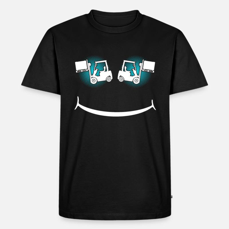 Staplerfahrer Gabelstapler Stapler - Männer Premium Bio T-Shirt - Schwarz