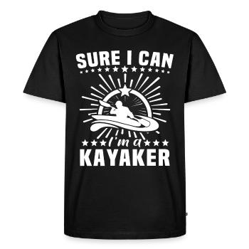 Kayaking Kayakers - Men's Premium Organic T-Shirt - black - Front - Nico (187cm)
