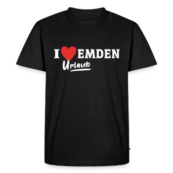 I Love Emden Dear Emdener - Men's Premium Organic T-Shirt - black - Front - Nico (187cm)