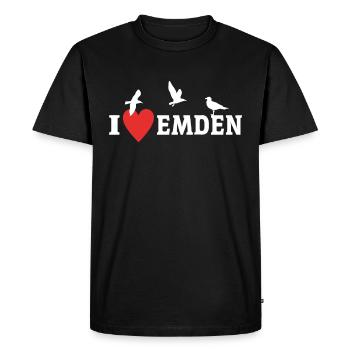 I Love Emden Dear Emdener - Men's Premium Organic T-Shirt - black - Front - Nico (187cm)