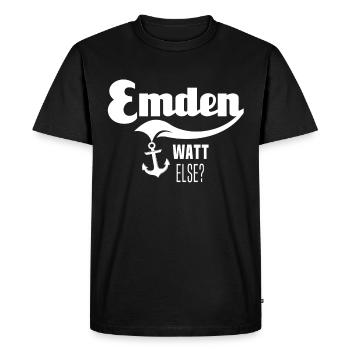 Emden Motif Emdener - Men's Premium Organic T-Shirt - black - Front - Nico (187cm)