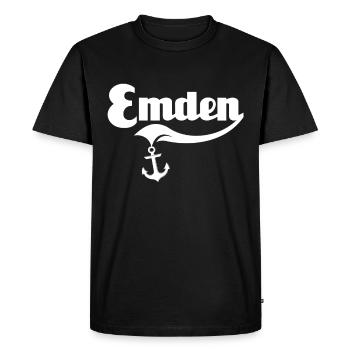 Emden North Sea Emdener - Men's Premium Organic T-Shirt - black - Front - Nico (187cm)