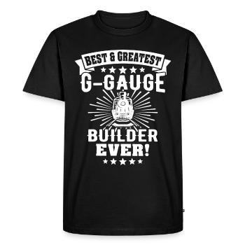 Chemin de fer miniature de jardin Voie G - T-shirt Premium bio Homme - noir - Devant - Nico (187cm)