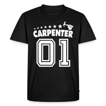 Charpentier, charpentier, charpentier, - T-shirt Premium bio Homme - noir - Devant - Nico (187cm)
