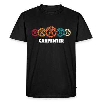 Charpentier, charpentier, charpentier, - T-shirt Premium bio Homme - noir - Devant - Nico (187cm)
