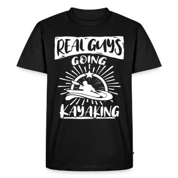 Kayaker Kayaking - Men's Premium Organic T-Shirt - black - Front - Nico (187cm)