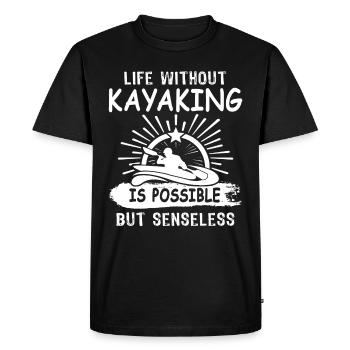 Kayaker Kayaking - Men's Premium Organic T-Shirt - black - Front - Nico (187cm)