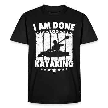 Kayaker Kayaking - Men's Premium Organic T-Shirt - black - Front - Nico (187cm)