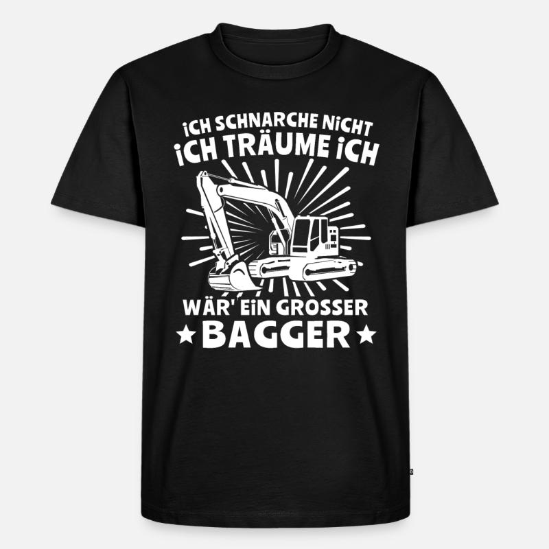 Baggerfuehrer Baggerfahrer - Männer Premium Bio T-Shirt - Schwarz