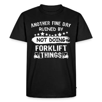 Forklift driver Forklift - Men's Premium Organic T-Shirt - black - Front - Nico (187cm)