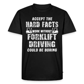 Forklift driver Forklift - Men's Premium Organic T-Shirt - black - Front - Nico (187cm)