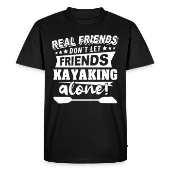Kayaker Kayaking - Men's Premium Organic T-Shirt - black - Front - Nico (187cm)