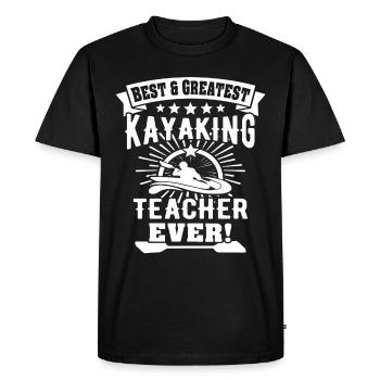 Kayaker Kayaking - Men's Premium Organic T-Shirt - black - Front - Nico (187cm)