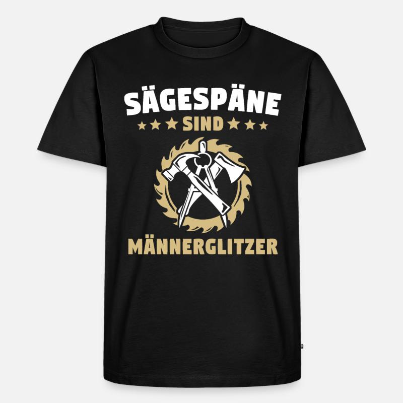 Zimmermann Zimmerer - Männer Premium Bio T-Shirt - Schwarz