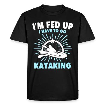 Kayaking Kayaker - Men's Premium Organic T-Shirt - black - Front - Nico (187cm)