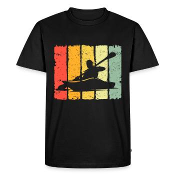 Kayaking Kayak - Men's Premium Organic T-Shirt - black - Front - Nico (187cm)