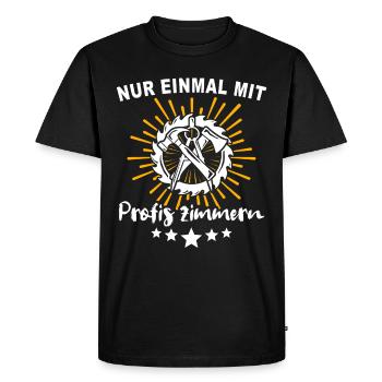 Charpentier, charpentier, charpentier, - T-shirt Premium bio Homme - noir - Devant - Nico (187cm)